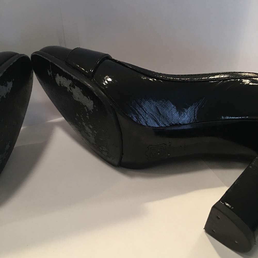 Bruno Frisoni Designer Black Patent Leather Heels - Picture 4 of 9